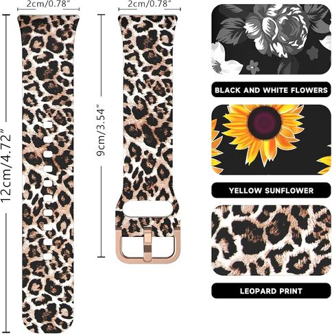 Printed Silicone Bands Compatible for Samsung Galaxy Fit 3, Pattern Replacement Sport Strap for Samsung Galaxy Fit 3 SM-R390 Women Men in Saudi Arabia