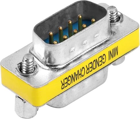 MEIRIYFA DB9 مغير الجنس D-SUB 9 Pin RS-232 موصل كابل المنفذ التسلسلي محول مقرنة للتطبيقات التسلسلية - 4 قطع (ذكر إلى ذكر) in Saudi Arabia