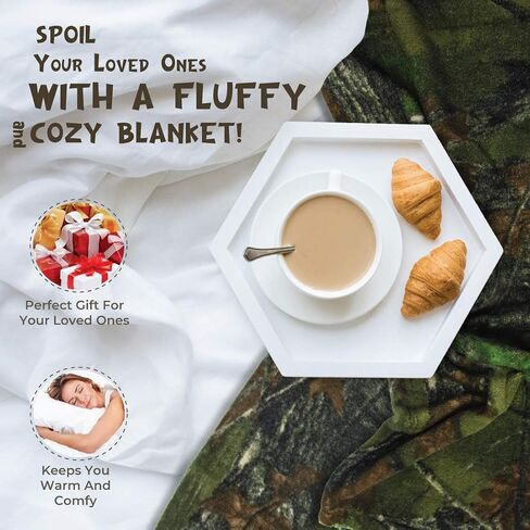 Ultra Soft Coral Fleece Camo Throw Blanket | Cozy, Plush Baby Blanket for Kids | Camo Prints | Washable | Wide Size for Extra for Warmth & Comfort | Cute in Saudi Arabia