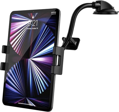 حامل تثبيت للكمبيوتر اللوحي في السيارة مقاس 4.7-12.9 بوصة للهاتف والآيباد - حامل لوحي بذراع طويل للوحة القيادة في السيارة، حامل قوي للشفط ومضاد للاهتزاز لأجهزة iPad Pro/Air/Mini، Galaxy Tab، iPhone، الأجهزة اللوحية in Kuwait
