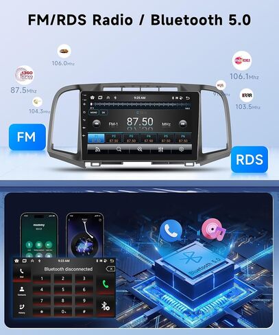 【8Core 4+64G】 for Toyota Venza 2008-2016 Android Car Stereo with Wireless Carplay Android Auto, 9" HD 1280 * 720P IPS Touchscreen Car Radio with GPS WiFi DSP Audio Bluetooth 5.0 SWC Backup Camera in Saudi Arabia