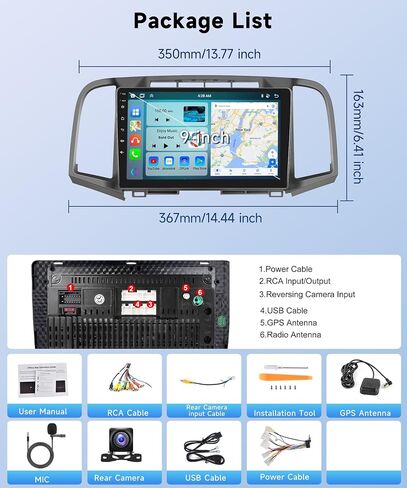 【8Core 4+64G】 for Toyota Venza 2008-2016 Android Car Stereo with Wireless Carplay Android Auto, 9" HD 1280 * 720P IPS Touchscreen Car Radio with GPS WiFi DSP Audio Bluetooth 5.0 SWC Backup Camera in Saudi Arabia