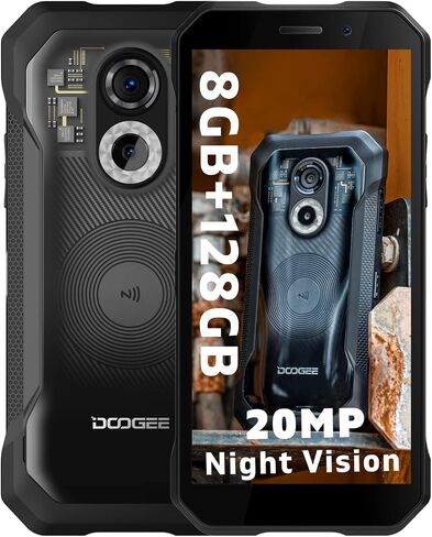 DOOGEE S61 PRO Rugged Smartphone (2022) - 20MP Night Vision Unlocked Android Phones - 8GB+128GB - Android 12 - IP68 Waterproof Rugged Phone Outdoor- 5180mAh Battery - 6.0" IPS HD- Dual SIM 4G - NFC in Saudi Arabia