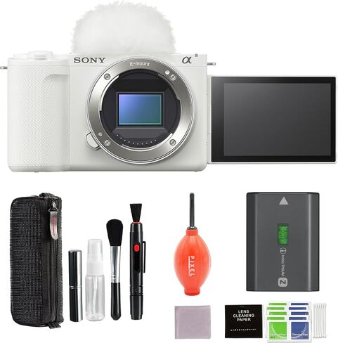 Sony Alpha ZVE10 II - حزمة كاميرا APS-C باللون الأبيض مع ملحقات متقدمة zve10 in Saudi Arabia