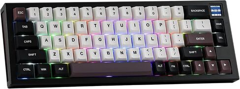 EPOMAKER MS68 Wireless Gaming Keyboard with 0.85" Screen, CNC Aluminum Alloy Mechanical Keyboard, Bluetooth 5.0/2.4ghz/Wired Hot Swappable Custom Keyboard (Black, Wisteria Linear Switch) in Saudi Arabia