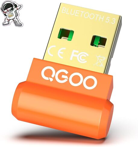 USB Bluetooth Adapter for PC - QGOO Bluetooth Dongle 5.3 EDR, Wireless Bluetooth Receiver for Desktop Computer Laptop Bluetooth Windows 8.1/10/11（orange-102） in Saudi Arabia