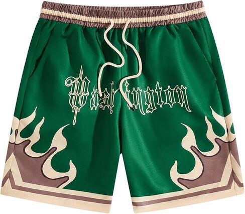 SOLY HUX Men's Graphic Shorts Straight Leg Shorts Streetwear Athletic Running Short Pants in Saudi Arabia