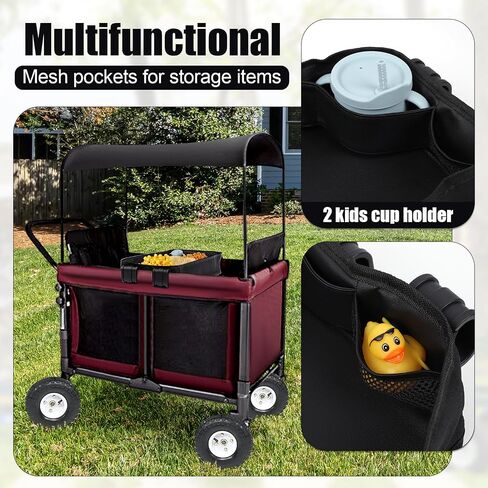 Stroller Tray for Wonderfold W4, 20.5x9.25x3.15 inch Stroller Snack Tray Kids Cup Holder Double Sided Black Stroller Accessories, Leather Sides Easy to Clean, Convenient for Traveling Outdoors in Saudi Arabia