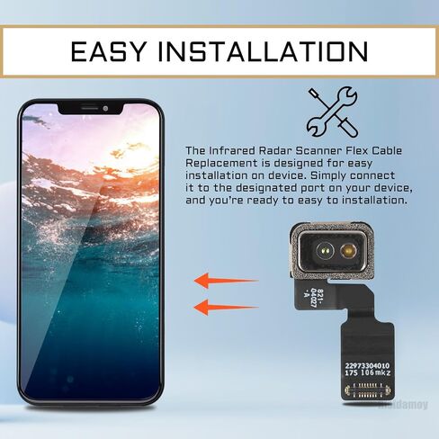 for iPhone 14 PRO MAX Infrared Laar Sensor Flex Cable Replacement 14PROMAX Radar Scanner Flex Part with Fix Tool Crowbar and Tweezers A2651 A2893 A2894 A2895 A2896 in Saudi Arabia