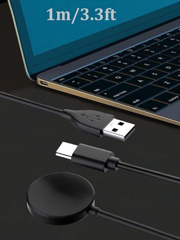 شاحن ساعة لهاتف سامسونج جالاكسي 5 4 3، [2 في 1] كابل شحن متعدد الساعات USB نوع C سلك كابل 3.3FT، متوافق مع ساعة سامسونج جالاكسي 5 4 3/ Active 1/2، S20/ 10/9/ 8 ونوع آخر أجهزة ج in Kuwait