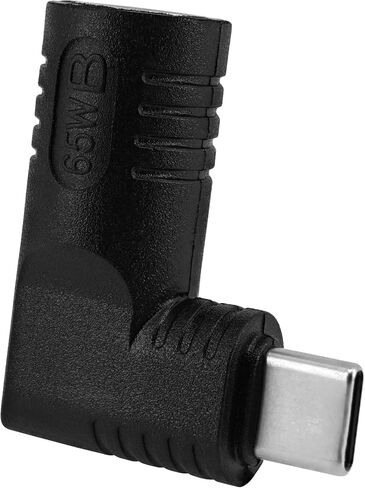 Yeebline DC 7406 to USB C Adapter, 90 Degree Right Angle 65W PD DC 7.4mm x 0.6mm Female to USB Type C Male Plug Power Charging Connector Suitable for Phone, Laptop (Black 7406 B) in Saudi Arabia
