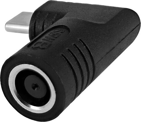 Yeebline DC 7406 to USB C Adapter, 90 Degree Right Angle 65W PD DC 7.4mm x 0.6mm Female to USB Type C Male Plug Power Charging Connector Suitable for Phone, Laptop (Black 7406 B) in Saudi Arabia