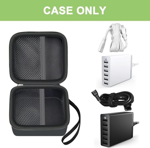 حافظة متوافقة مع محطة شحن Anker Charger 60W 6 Port Charging، 100W GaN 6 Port USB C Charging Station Hub Block Wall Charger Power Strip Plug Cube - الحالة فقط in Kuwait