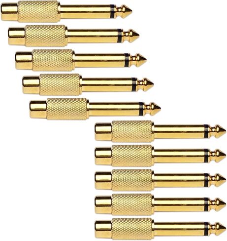 قابس ذكر أحادي 6.35 مم 1/4 بوصة من CESS إلى موصل محول الصوت أنثى RCA - 6.35 مم ذكر أحادي إلى أنثى RCA (LW) (10 عبوات) in Saudi Arabia