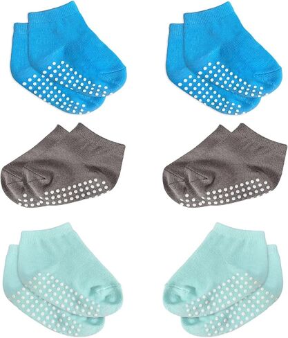 Baby Anti Slip Socks Baby Socks with Grips Baby Walker Socks Toddler Socks Non Slip Grip Baby Grip Socks for Boy Girls Infant 12-24 Months in Saudi Arabia