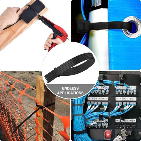 قطارة بولت 12 بوصة 120 رطل، 18 بوصة 180 رطل، 26 بوصة 200 رطل، مجموعة سوداء شديدة التحمل (150 عبوة، 50 لكل حجم) أربطة بسحاب، سلك كابل نايلون ممتاز ذاتي القفل للاستخدام الداخلي والخارجي in Kuwait