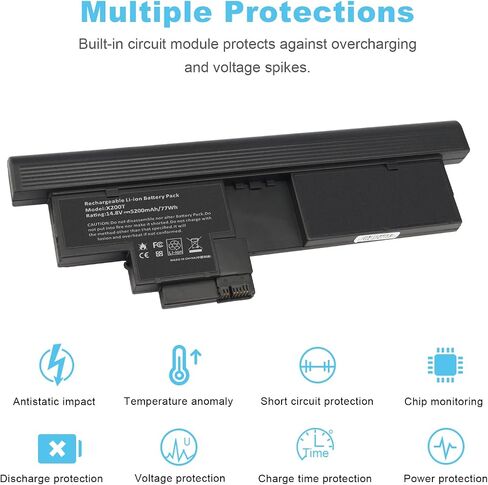 يتوهم شراء بطارية الكمبيوتر المحمول لجهاز IBM ThinkPad X200 Tablet Series X201 اللوحي لينوفو ثينك باد 43R9256/AB 43R9257 43R9256 42T4564 in Kuwait