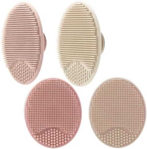 PandaEar Baby Cradle Cap Brush, Silicone Baby Bath Brush Massage Brush Set for Dry Skin, Cradle Cap, and Eczema, 4 Pack (Blue) in Saudi Arabia