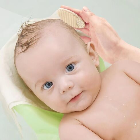 PandaEar Baby Cradle Cap Brush, Silicone Baby Bath Brush Massage Brush Set for Dry Skin, Cradle Cap, and Eczema, 4 Pack (Blue) in Saudi Arabia