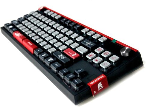 Glacier Skyloong GK87 Pro Youth TKL Layout لاسلكي/سلكي قابل للفصل USB-C لوحة مفاتيح ميكانيكية قابلة للتبديل السريع مع شاشة عرض صغيرة ومقبض، شريط مساحة منفصل متوافق (عالم) in Kuwait