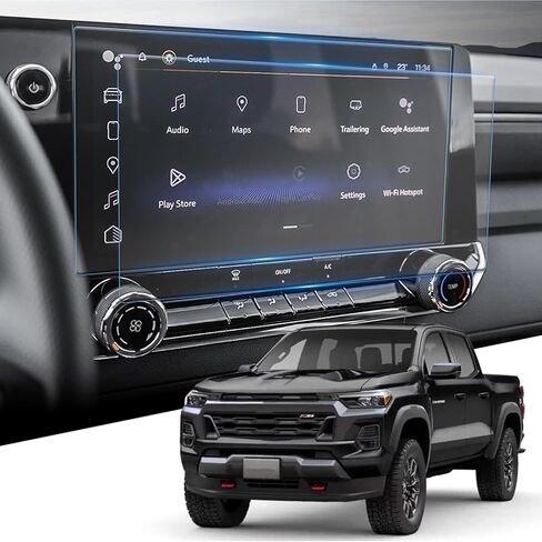 واقي شاشة سيارة مقاس 11.3 بوصة 【عبوة من قطعتين】 لعام 2023 2024 تشيفي شيفروليه كولورادو (WT، LT، Trail Boss) ملحقات نظام تحديد المواقع العالمي (GPS) لشاشة اللمس نانو - فيلم حماية نانو - شفاف عالي الدقة in Kuwait