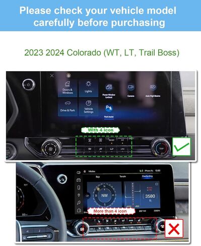 واقي شاشة سيارة مقاس 11.3 بوصة 【عبوة من قطعتين】 لعام 2023 2024 تشيفي شيفروليه كولورادو (WT، LT، Trail Boss) ملحقات نظام تحديد المواقع العالمي (GPS) لشاشة اللمس نانو - فيلم حماية نانو - شفاف عالي الدقة in Kuwait