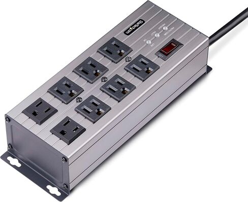 StarTech.com 4-Outlet Industrial Power Strip 125V/15A, EMI/RFI Isolation, Mountable PDU, 8ft/2.4m Power Cord, NEMA 5-15P/R in Saudi Arabia