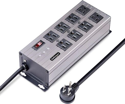 StarTech.com 4-Outlet Industrial Power Strip 125V/15A, EMI/RFI Isolation, Mountable PDU, 8ft/2.4m Power Cord, NEMA 5-15P/R in Saudi Arabia
