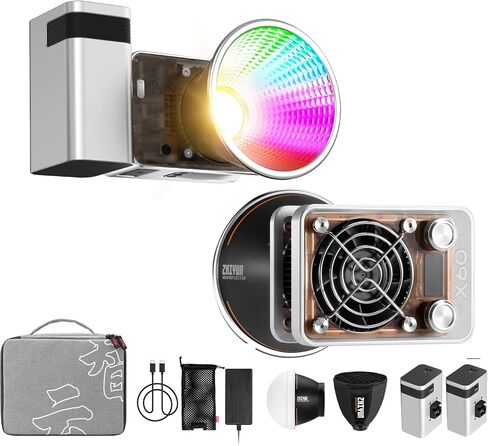 ZHIYUN Molus X60 RGB COB LED Video Light, Portable Photography Lighting, ZY Vega APP Control (X60 RGB Standad) in Saudi Arabia