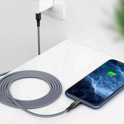 USB Type C Cable Fast Charge Nylon Data Transfer Cord AA1 in Saudi Arabia