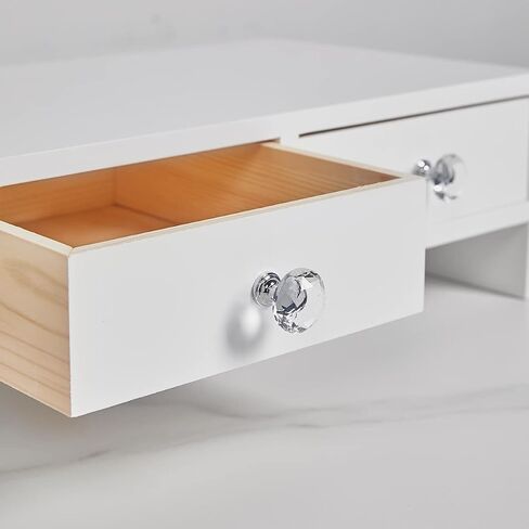 Monitor Stand Riser with Drawers, Computer Monitor Stand, Desktop Organizer Stand for Laptop, PC, Office Supplies,White Painted Finsh in Saudi Arabia