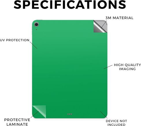 غلاف الكمبيوتر اللوحي من ألياف الكربون متوافق مع Apple iPad Air 13 (M2) 2024 - تركواز صلب - غطاء لاصق واقٍ من الفينيل 3M ممتاز - سهل الاستخدام | صُنع في الولايات المتحدة الأمريكية بواسطة MightySkins in Saudi Arabia