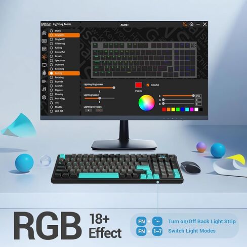 75 Gasket Mechanical Keyboard with Flippable 1.14’’ TFT Screen | Five-Layer Padding & Knob RGB Hot Swap Custom Keyboard for Win/Mac Up to 5 Device in Saudi Arabia