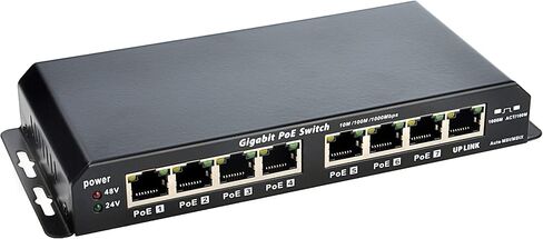 بو تكساس | محول إيثرنت جيجابت بـ 8 منافذ مع PoE سلبي على 7 منافذ - طاقة عبر إيثرنت لأجهزة 802.3af أو 24 فولت in Kuwait