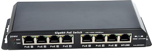 بو تكساس | محول إيثرنت جيجابت بـ 8 منافذ مع PoE سلبي على 7 منافذ - طاقة عبر إيثرنت لأجهزة 802.3af أو 24 فولت in Kuwait