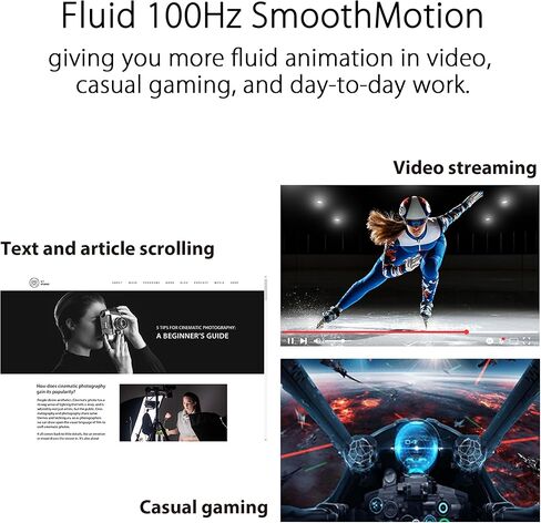 شاشة ASUS مقاس 27 بوصة (27 بوصة قابلة للعرض) (VZ27EHF) - دقة عالية كاملة (1920 × 1080)، IPS، 100 هرتز، 1 مللي ثانية، بدون إطار، مزامنة متكيفة، HDMI، ضوء أزرق منخفض، خالية من الوميض، ملف تعريف نحيف للغاية، ضمان 3 سنوات in Kuwait