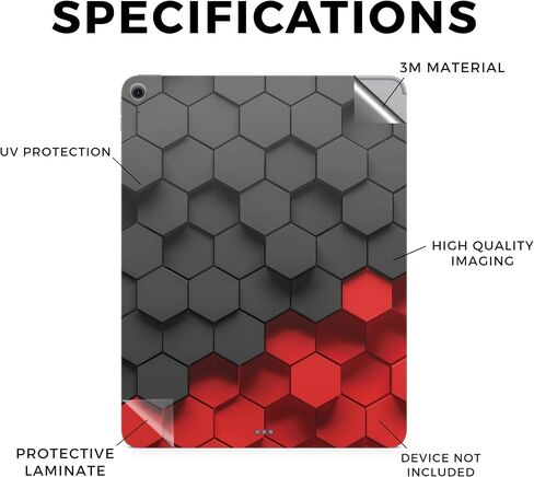غلاف الكمبيوتر اللوحي اللامع اللامع المتوافق مع Apple iPad Air 13 (M2) 2024 - سداسي ذو لونين - غطاء لاصق واقٍ من الفينيل 3M ممتاز - سهل الاستخدام | صُنع في الولايات المتحدة الأمريكية بواسطة MightySkins in Saudi Arabia