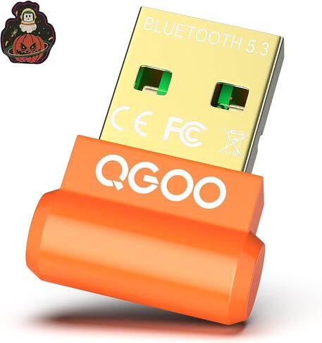 USB Bluetooth Adapter for PC - QGOO Bluetooth Dongle 5.3 EDR, Wireless Bluetooth Receiver for Desktop Computer Laptop Bluetooth Windows 8.1/10/11（orange-096） in Saudi Arabia
