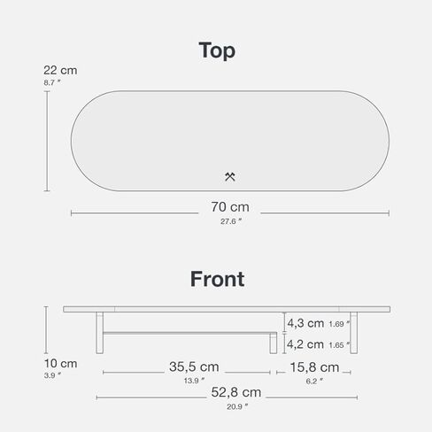 WOODCESSORIES - Phone Mount Monitor Stand Wood, iPhone Elevation Desk (White) in Saudi Arabia