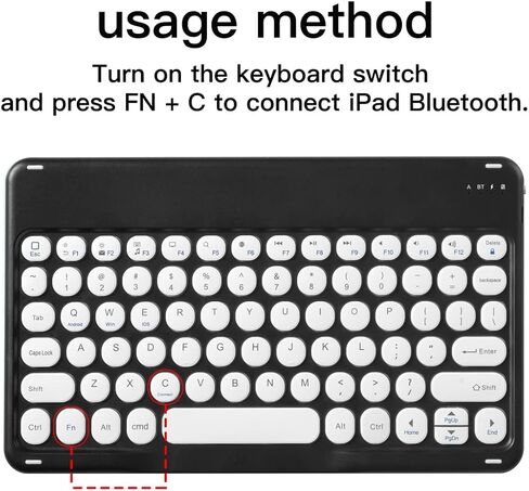 Rotatable Keyboard Case for New iPad 10.9 inch 10th Generation 2022, 360 Degree Rotation & Auto Wake/Sleep,Magnetic Detachable Wireless Bluetooth Keyboard for Apple iPad 10.9 Inch 2022(black) in Kuwait