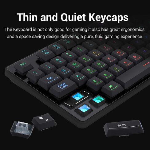 Redragon S107 Gaming Keyboard and Mouse Combo Large Mouse Pad Mechanical Feel RGB Backlit 3200 DPI Mouse for Windows PC (Keyboard Mouse Mousepad Set) in Saudi Arabia