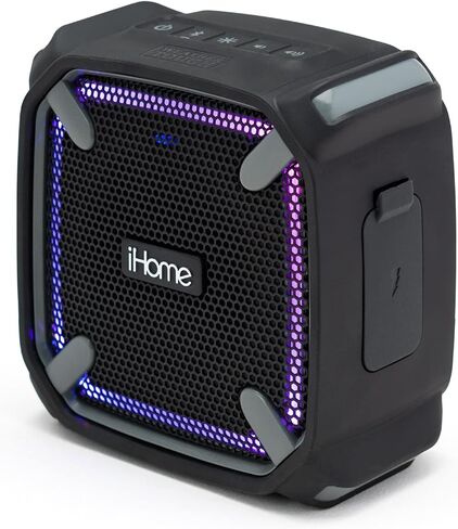 iHome Waterproof Bluetooth Speaker with Color Changing Lights, iP67 Certified Portable Speaker Ideal for The Pool, Beach, Hiking, Kayaking (IBT371BGC) in Saudi Arabia
