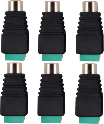 3Pair RCA Plugs Cable Audio Adapter Screws Phono RCA Male Female Plug to AV Screw Terminal Audio Video Connector Adapter Wire RCA Adapte for Speaker Wire Connectors Screws Adapter in Saudi Arabia