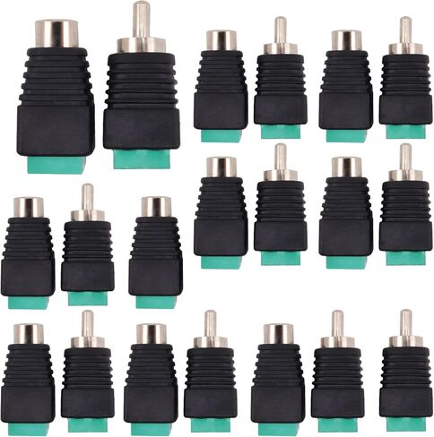 3Pair RCA Plugs Cable Audio Adapter Screws Phono RCA Male Female Plug to AV Screw Terminal Audio Video Connector Adapter Wire RCA Adapte for Speaker Wire Connectors Screws Adapter in Saudi Arabia