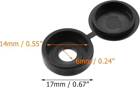 Coshar 150 Pieces Plastic Screw Caps Hinged Screw Cover Caps Fold Screw Snap Covers Washer Flip Tops Screw Cover caps(M4, White) in Saudi Arabia