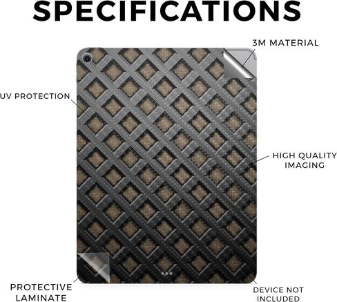 Carbon Fiber Tablet Skin Compatible with Apple iPad Air 13 (M2) 2024 - Basketball Orb - Premium 3M Vinyl Protective Wrap Decal Cover - Easy to Apply | Crafted in The USA by MightySkins in Saudi Arabia