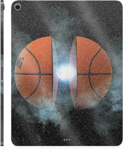 Carbon Fiber Tablet Skin Compatible with Apple iPad Air 13 (M2) 2024 - Basketball Orb - Premium 3M Vinyl Protective Wrap Decal Cover - Easy to Apply | Crafted in The USA by MightySkins in Saudi Arabia