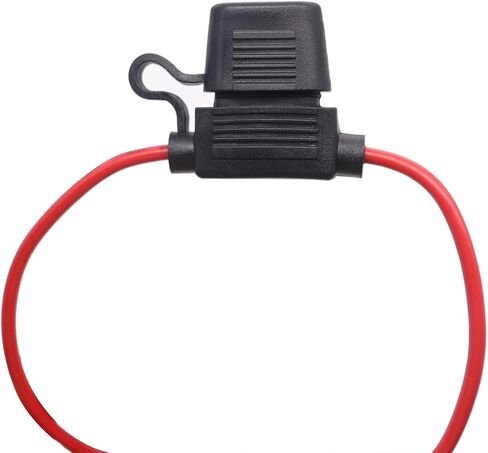 5 قطعة 14AWG فيوز حامل مضمنة ATC/ATO 32 فولت السيارات، مع 50 قطعة منصهر شفرة السيارة القياسي (1A 2A 3A 4A 5A 7.5A 10A 15A 20A 30A) in Kuwait