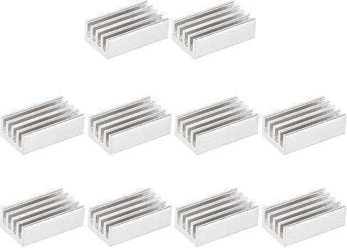 Uxcell Electronics مبرد تبريد لرقاقة MOS GPU IC فضية 50 × 11 × 5 مم 10 قطع in Kuwait