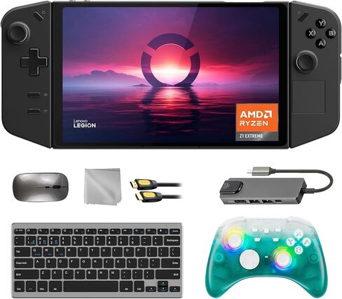 Lenovo Legion Go 1 تيرابايت SSD للألعاب، شاشة لمس 8.8 بوصة 144 هرتز 2K QHD AMD Ryzen Z1 Extreme، وحدة تحكم Gold Wireless Pro، محور، مجموعة لوحة مفاتيح وماوس، حزمة 7 في 1 in Saudi Arabia